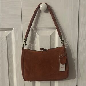 Elegant Tan Suede Handbag